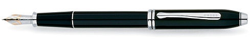 Ручка перьевая<br/>Townsend® Black Lacquer / Rhodium Plated<br/>AT0046-4FD Ручка перьевая<br/>Townsend® Black Lacquer / Rhodium Plated<br/>AT0046-4FD