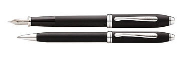 Набор: перьевая ручка и шариковая ручка<br/>Townsend® Black Smooth Touch<br/>AT0047-30MS Набор: перьевая ручка и шариковая ручка<br/>Townsend® Black Smooth Touch<br/>AT0047-30MS