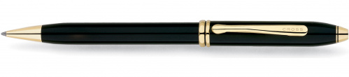 Ручка шариковая с тонким корпусом<br/>Townsend® Black Lacquer / 23K Gold Plated<br/>572 Ручка шариковая с тонким корпусом<br/>Townsend® Black Lacquer / 23K Gold Plated<br/>572