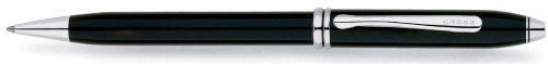 Ручка шариковая с тонким корпусом<br/>Townsend® Black Lacquer / Rhodium Plated<br/>AT0042-4 Ручка шариковая с тонким корпусом<br/>Townsend® Black Lacquer / Rhodium Plated<br/>AT0042-4