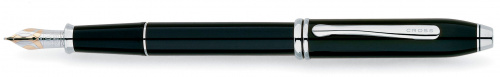 Ручка перьевая<br/>Townsend® Black Lacquer / Rhodium Plated<br/>AT0046-4FD Ручка перьевая<br/>Townsend® Black Lacquer / Rhodium Plated<br/>AT0046-4FD