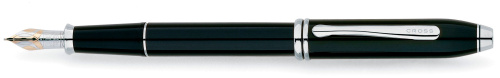 Ручка перьевая<br/>Townsend® Black Lacquer / Rhodium Plated<br/>AT0046-4FD