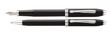 Набор: перьевая ручка и шариковая ручка<br/>Townsend® Black Smooth Touch<br/>AT0047-30MS Набор: перьевая ручка и шариковая ручка<br/>Townsend® Black Smooth Touch<br/>AT0047-30MS