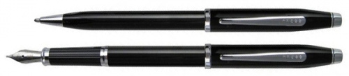 Набор: шариковая ручка и перьевая ручка<br/>Century® II Black Lacquer<br/>AT0087WG-61MS Набор: шариковая ручка и перьевая ручка<br/>Century® II Black Lacquer<br/>AT0087WG-61MS